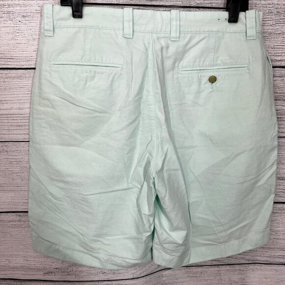 J. Crew Mint Green Preppy Chino Shorts, Size 33 - Picture 2 of 2